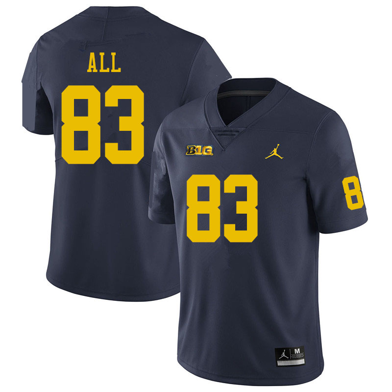 Men #83 Erick All Michigan Wolverines College Football Jerseys Sale-Navy